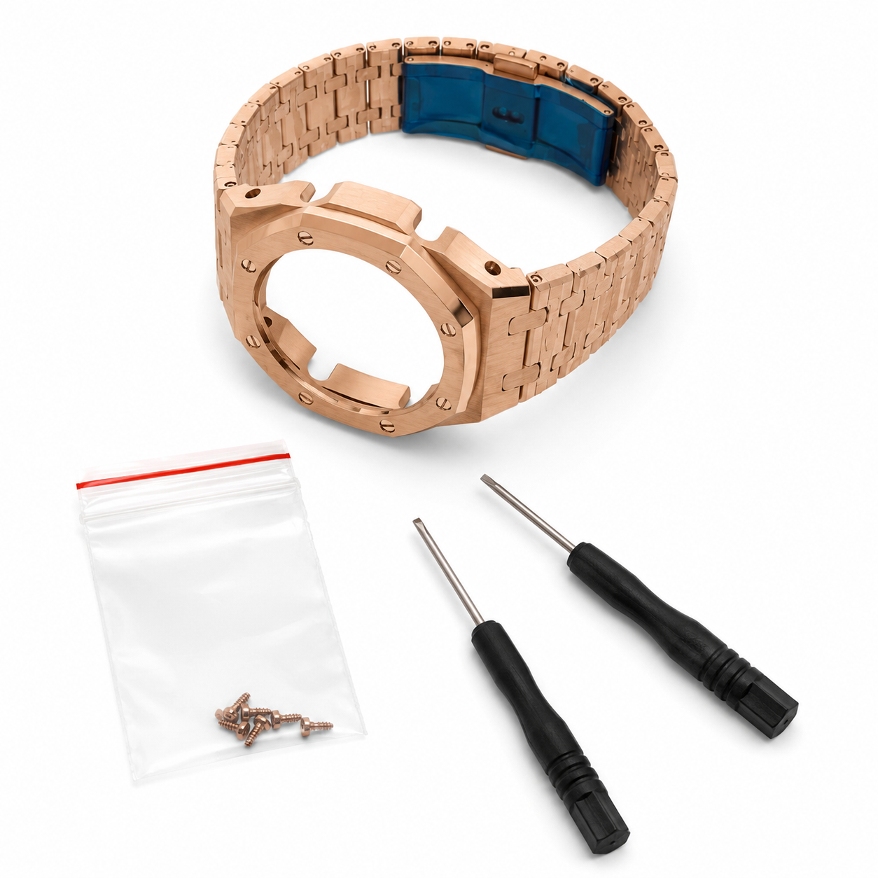 Casio GA-2100 Mod Kit – Stainless Steel CasiOak Case & Strap Upgrade
