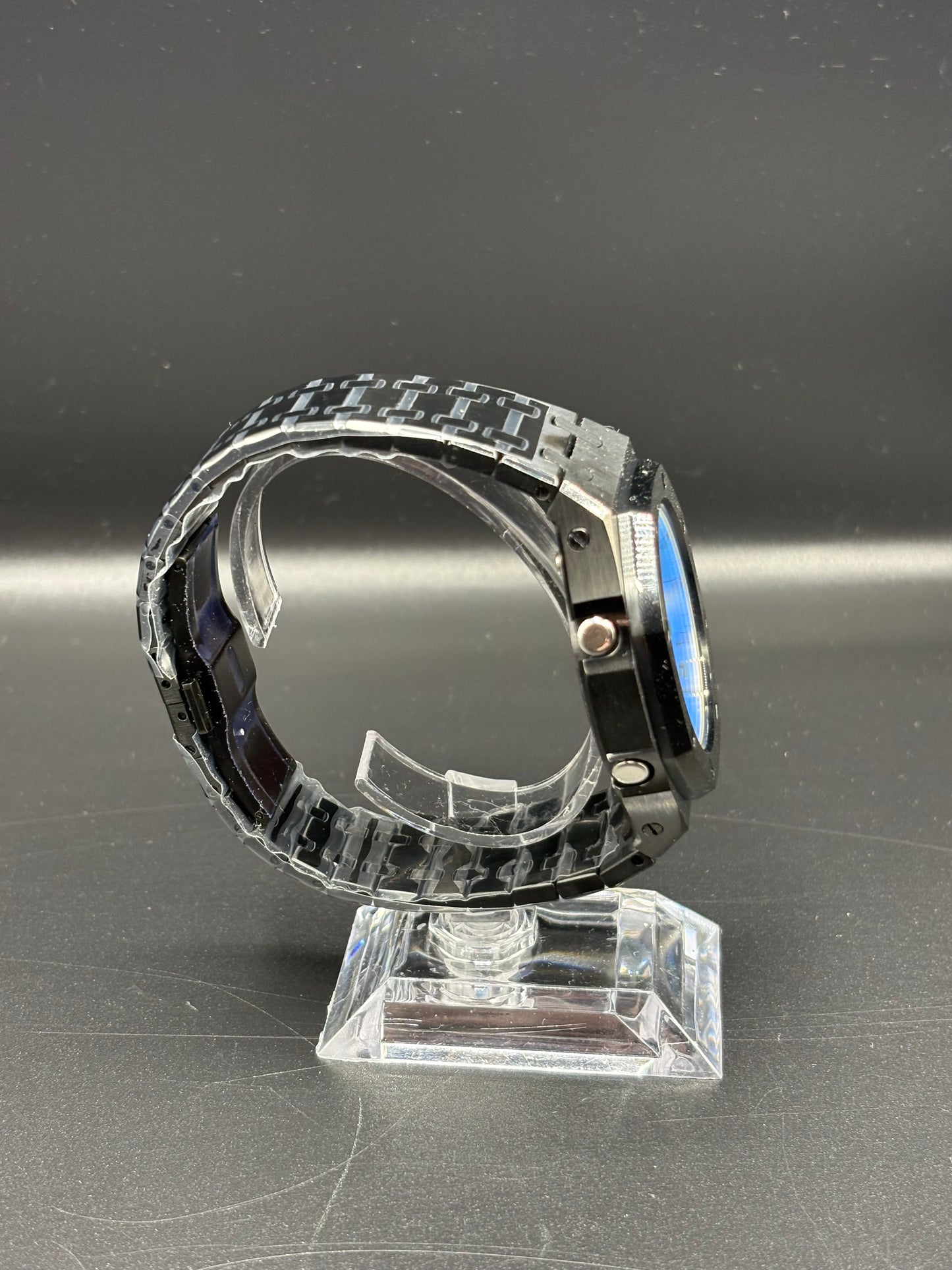 Custom Casio GA-2100 Casioak Blue/Orange Reflection Dial