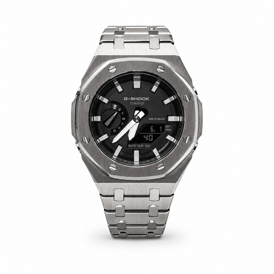 Full Stainless G-Shock ‘Silver Frost’ CasiOak