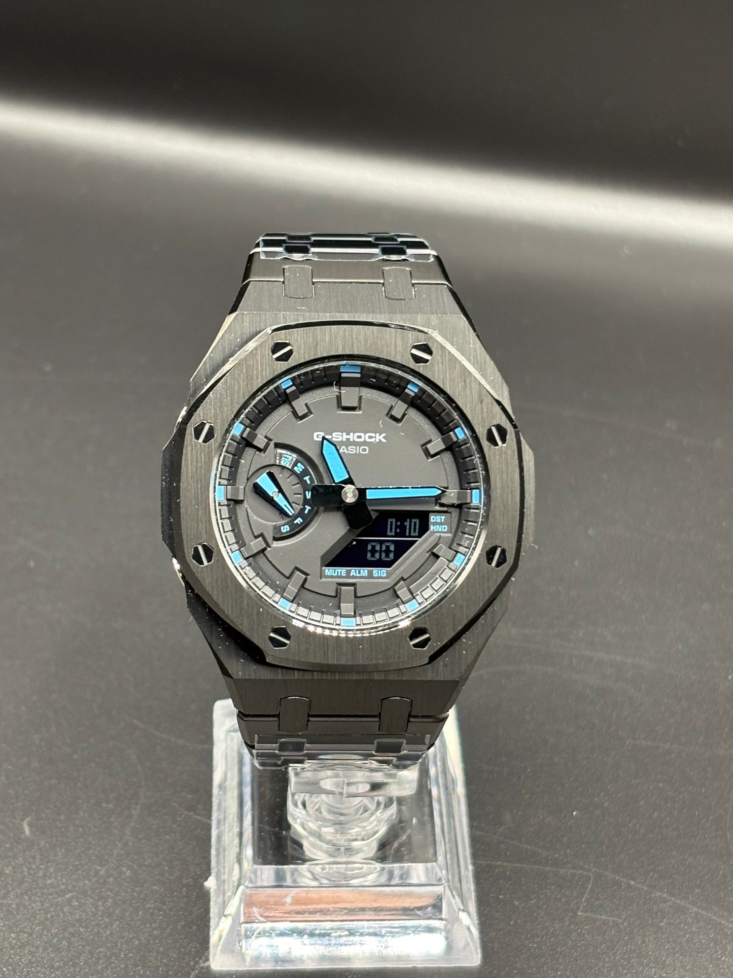 Casio GA-2100 Casioak Black/Blue Dial