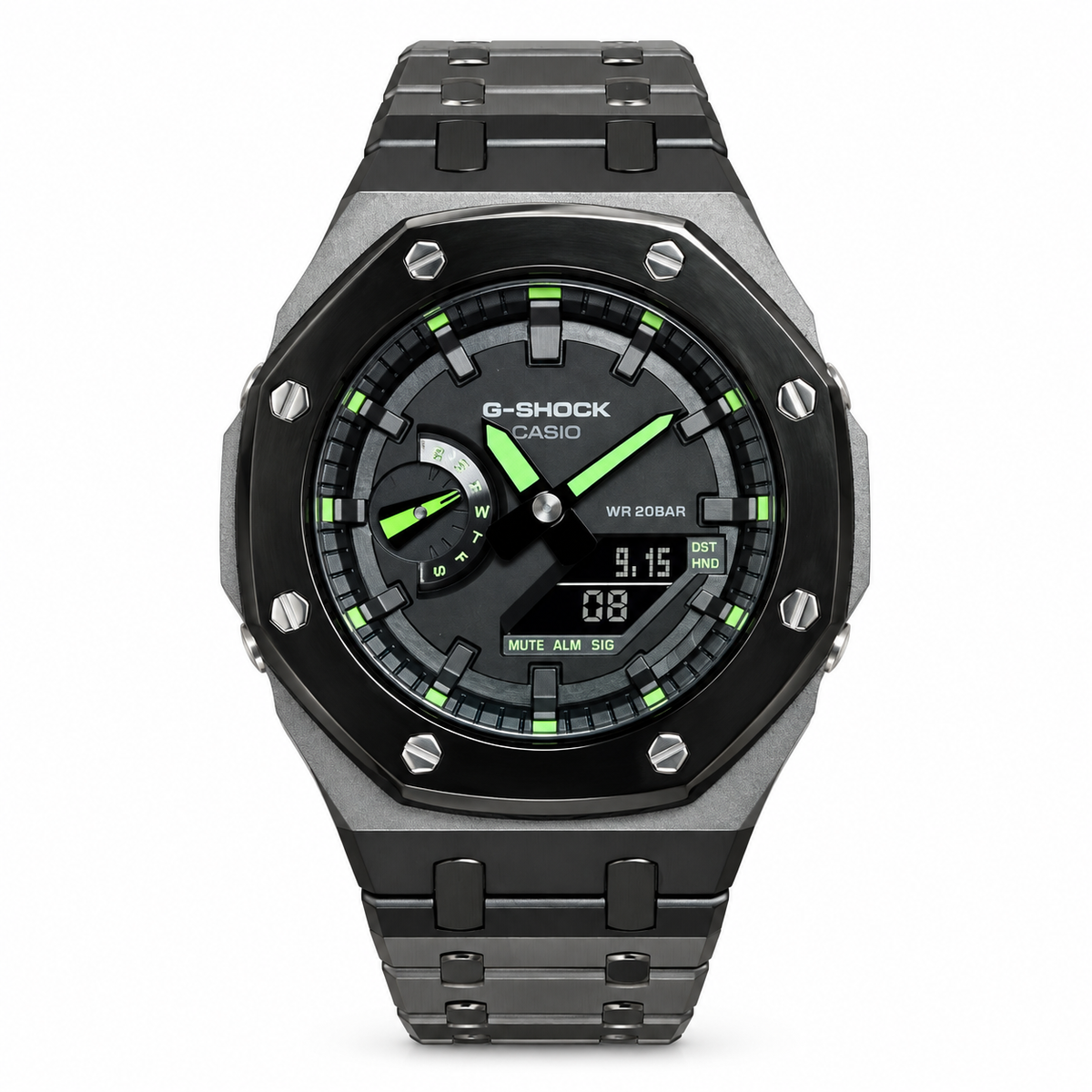 G-Shock Full Two Tone Stainless ‘Obsidian Hulk’ CasiOak