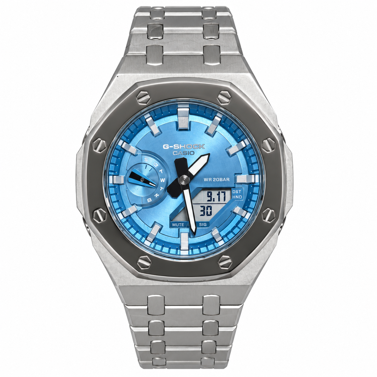 G-Shock Full Two Tone Stainless ‘Aqua’ CasiOak