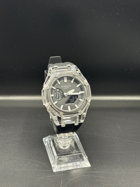 Custom Casio GA-2100 Casioak Black Rubber Strap & Plastic Bezel