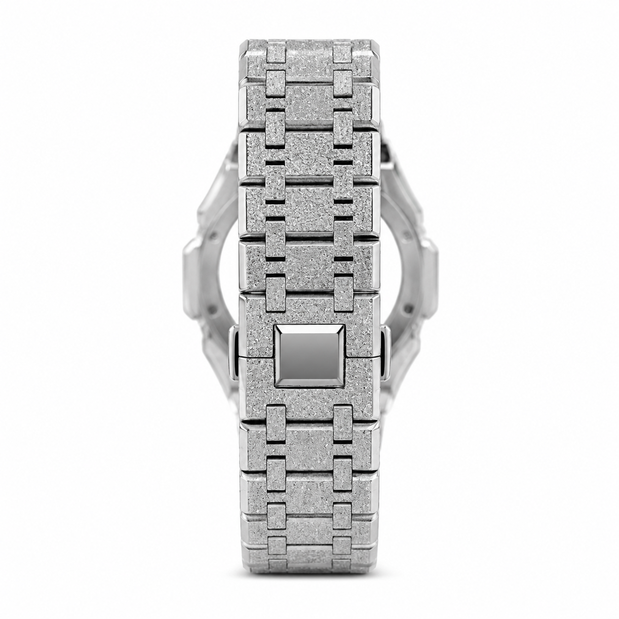 Frosted Casio GA-2100 Mod Kit – Stainless Steel CasiOak Case & Strap Upgrade