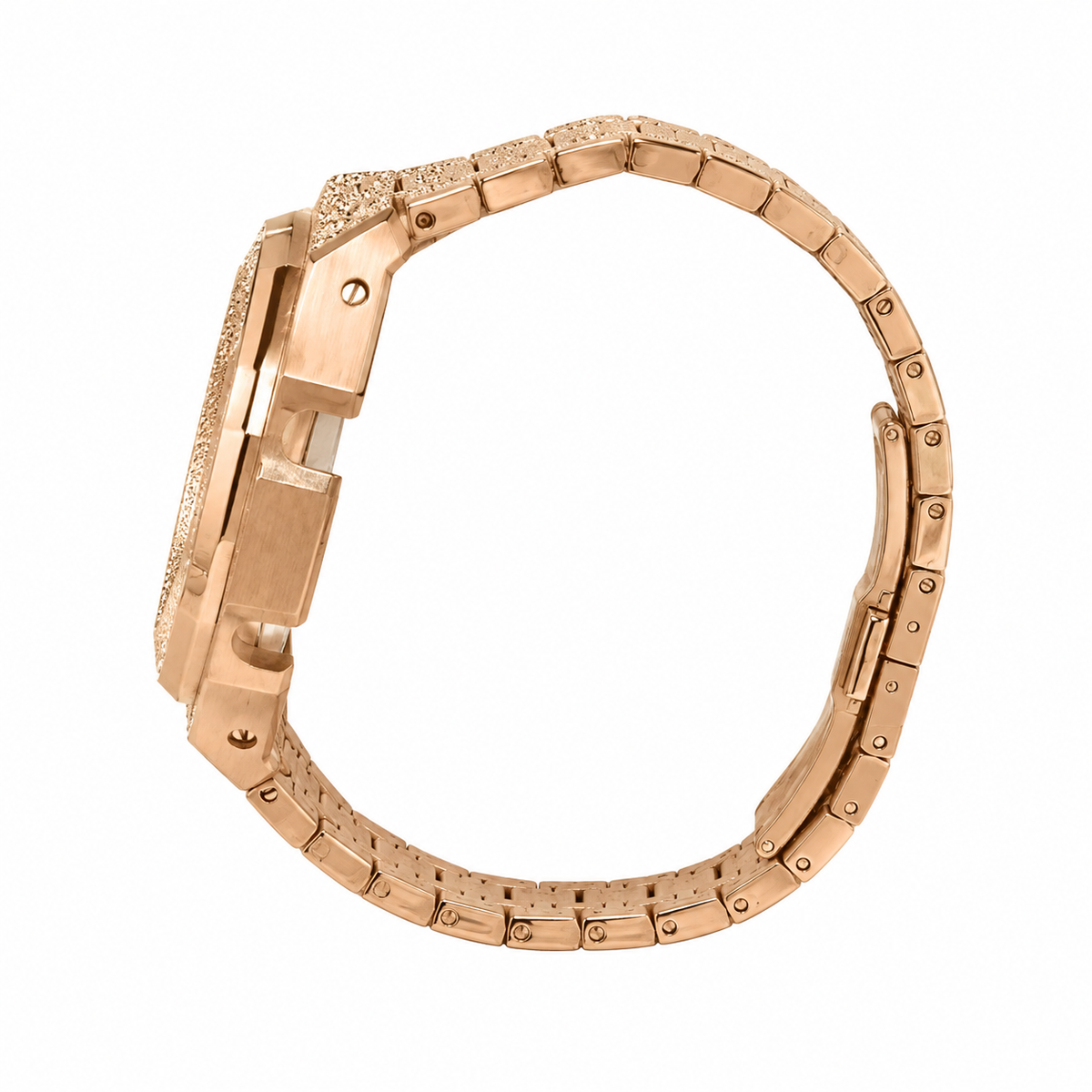 Rose Gold Frosted Casio GA-2100 Mod Kit – Stainless Steel CasiOak Case & Strap Upgrade