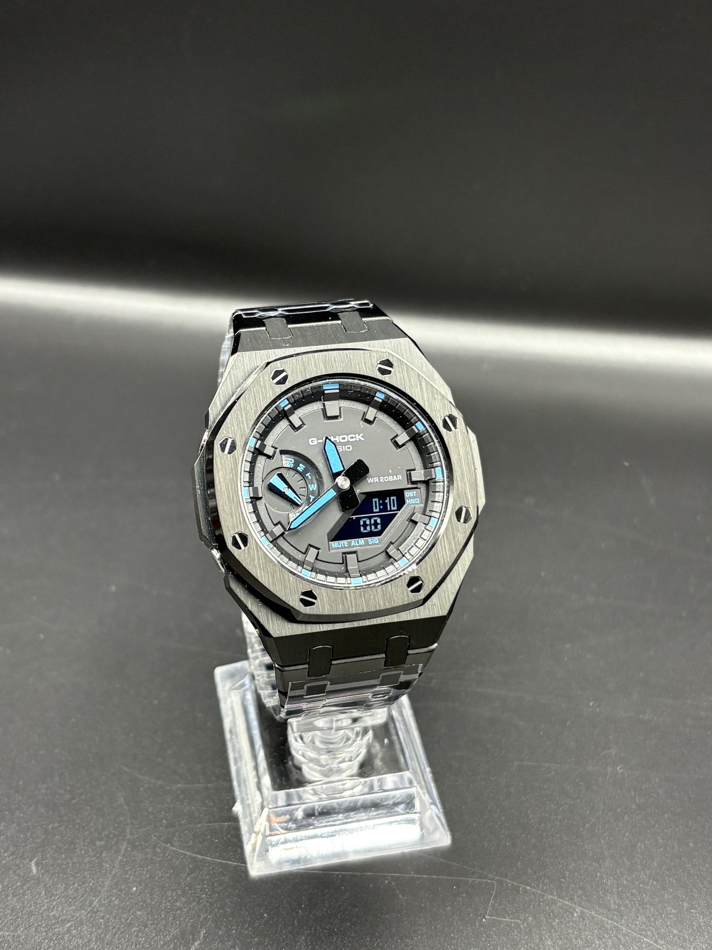 Casio GA-2100 Casioak Black/Blue Dial