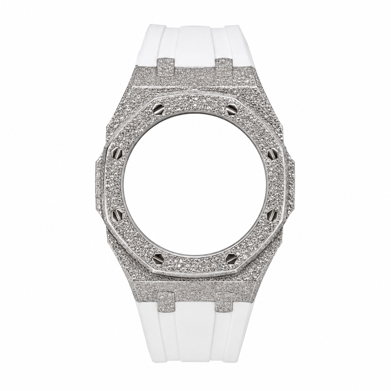 Casio GA-2100 Mod Kit – Frosted Stainless Steel CasiOak Case & Strap Upgrade