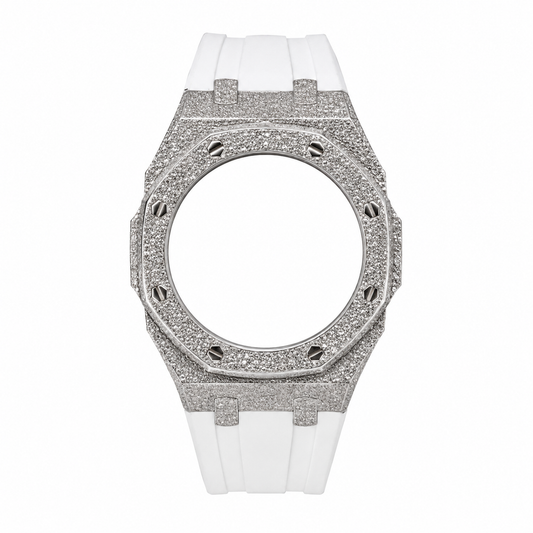 Casio GA-2100 Mod Kit – Frosted Stainless Steel CasiOak Case & Strap Upgrade