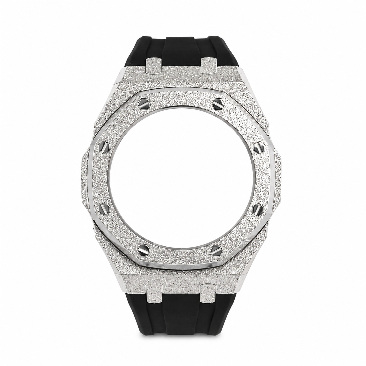 Casio GA-2100 Mod Kit – Frosted Stainless Steel CasiOak Case & Strap Upgrade