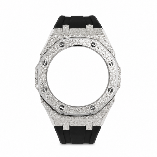 Casio GA-2100 Mod Kit – Frosted Stainless Steel CasiOak Case & Strap Upgrade